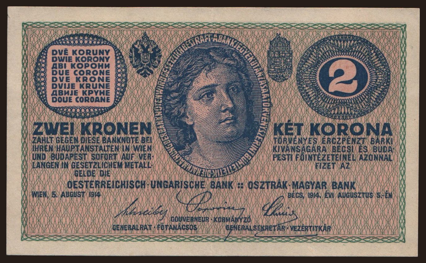 2 Kronen, 1914