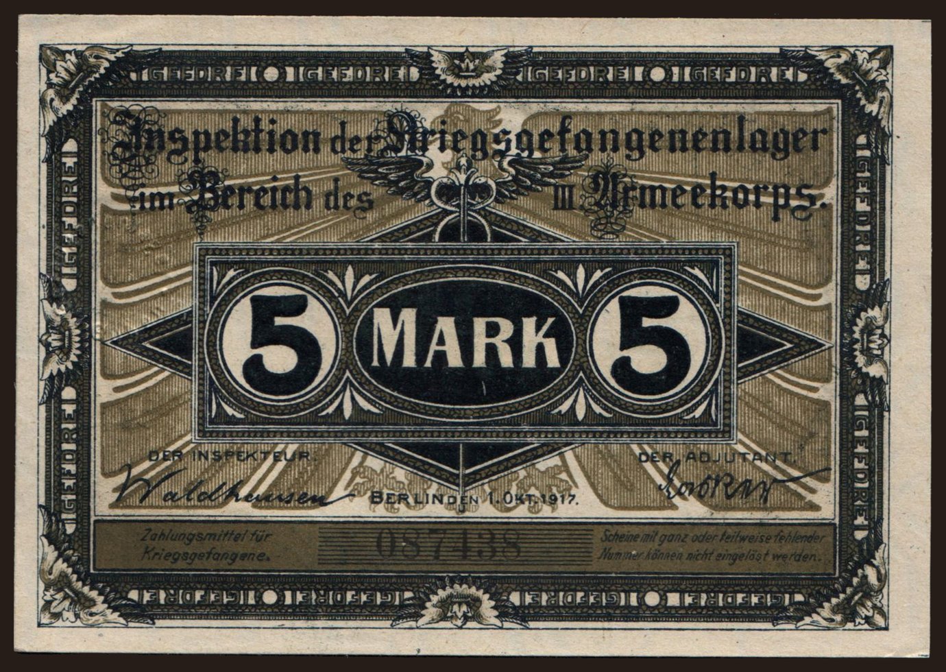Guben, 5 Mark, 1917
