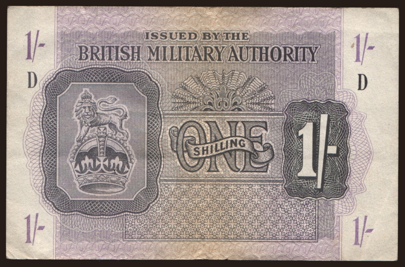 BMA, 1 shilling, 1943