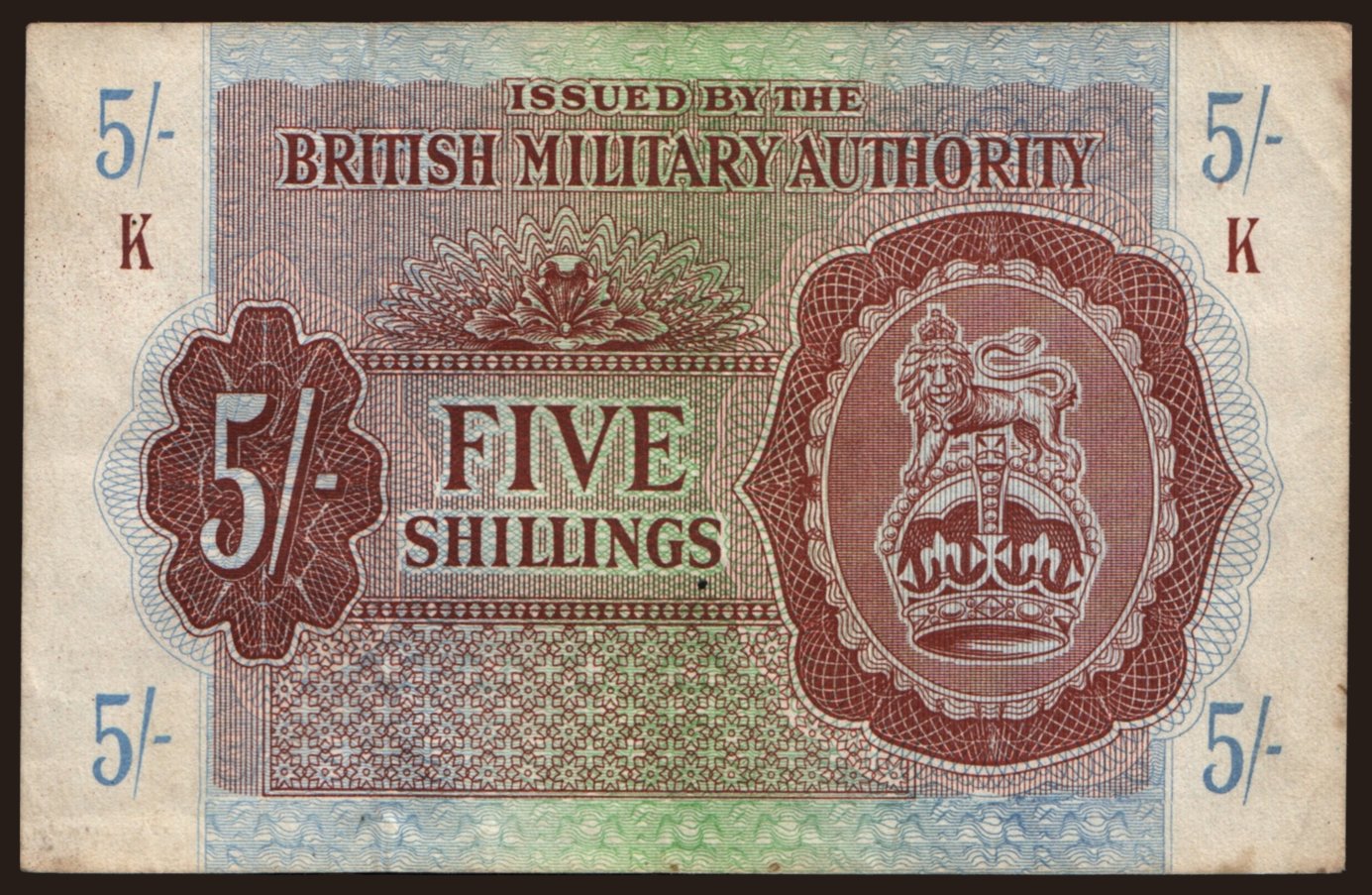 BMA, 5 shillings, 1943