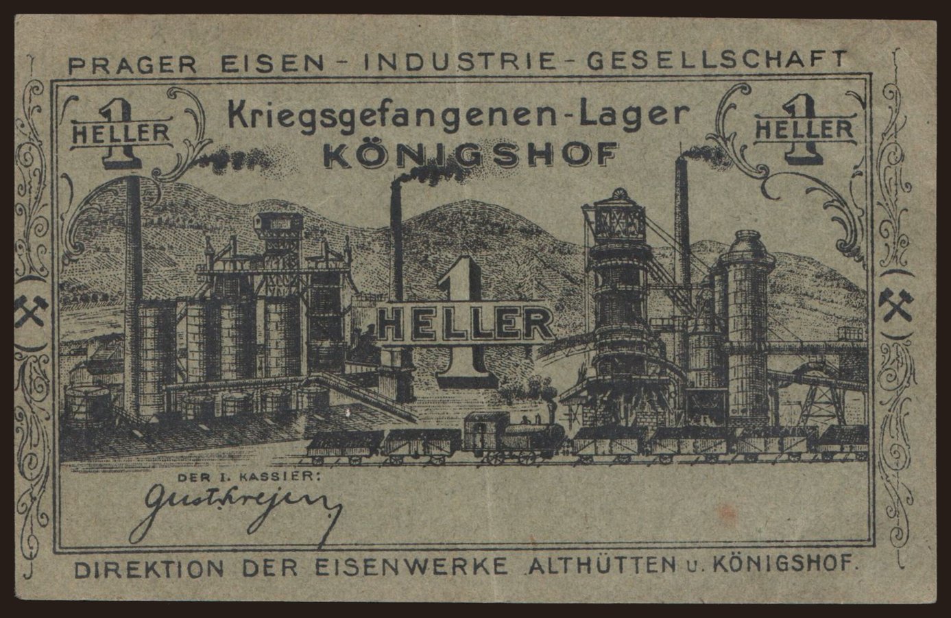 Königshof, 1 Heller, 1916
