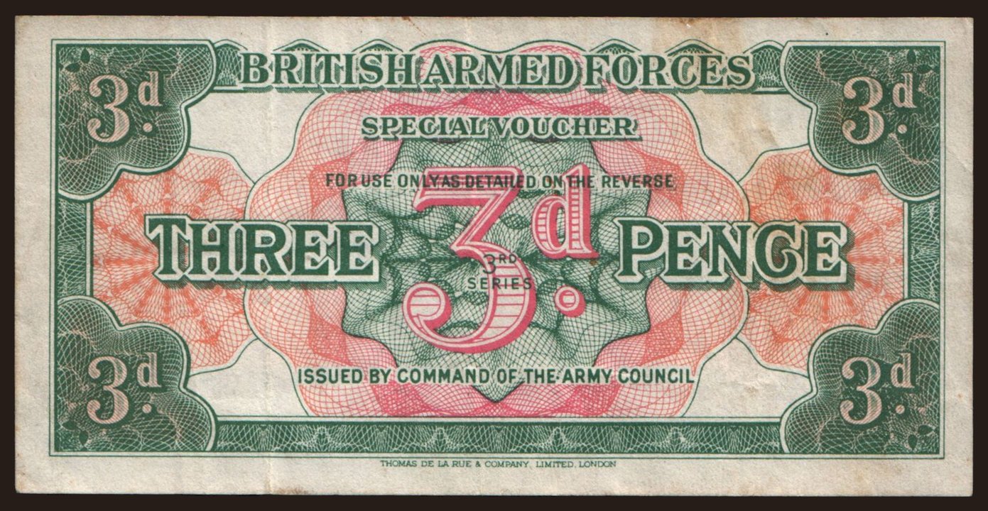 BAF, 3 pence, 1956