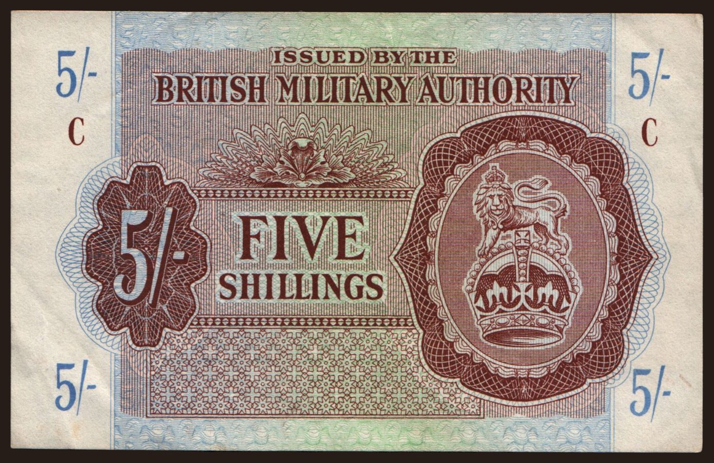 BMA, 5 shillings, 1943