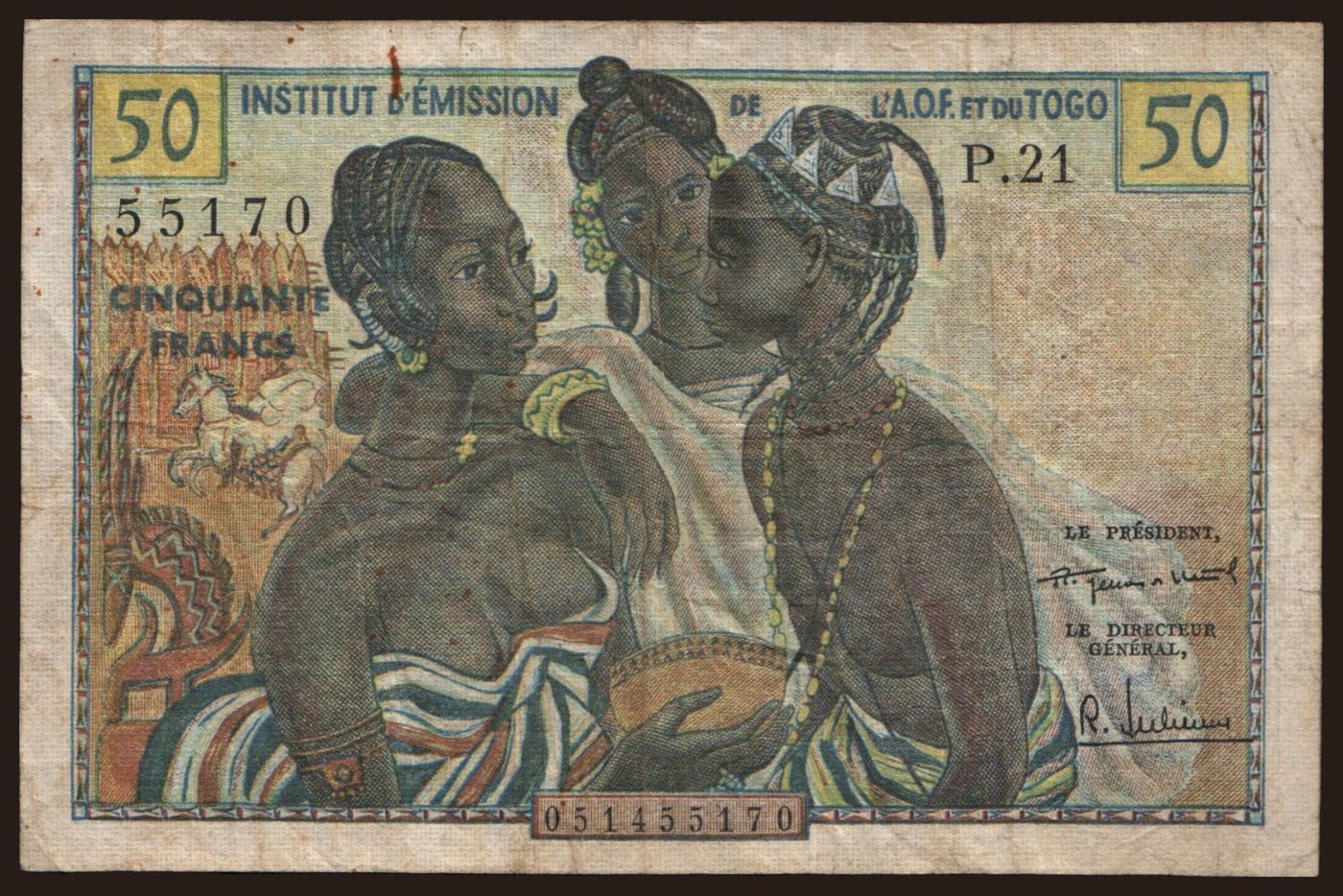 50 francs, 1956