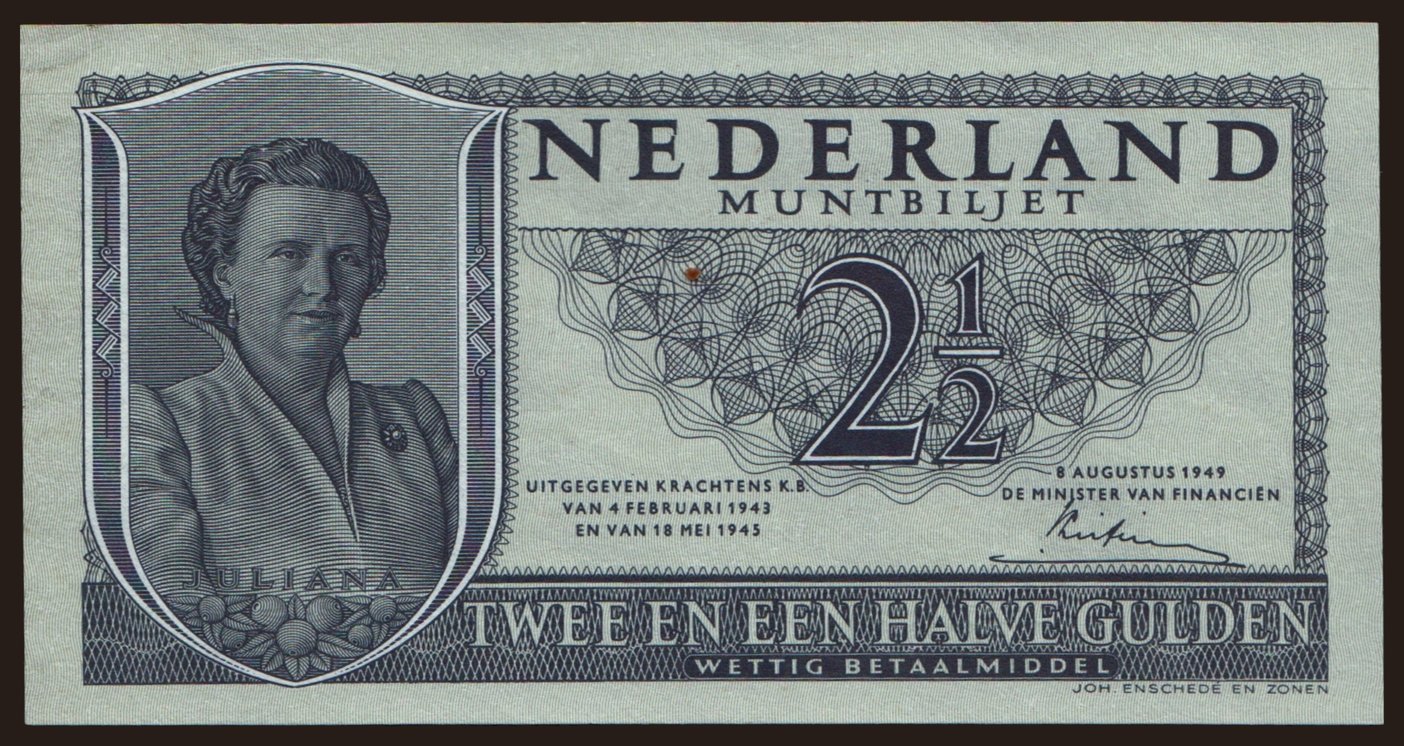 2 1/2 gulden, 1949