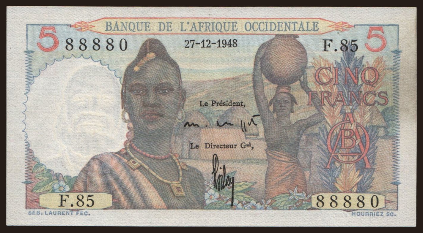 5 francs, 1948