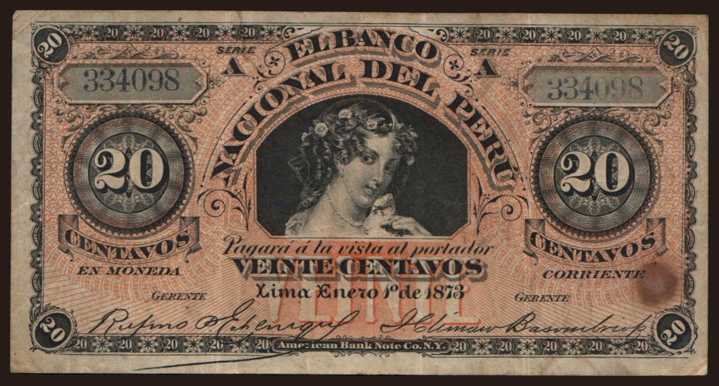20 centavos, 1873