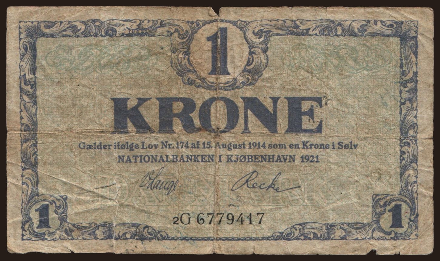 1 krone, 1921