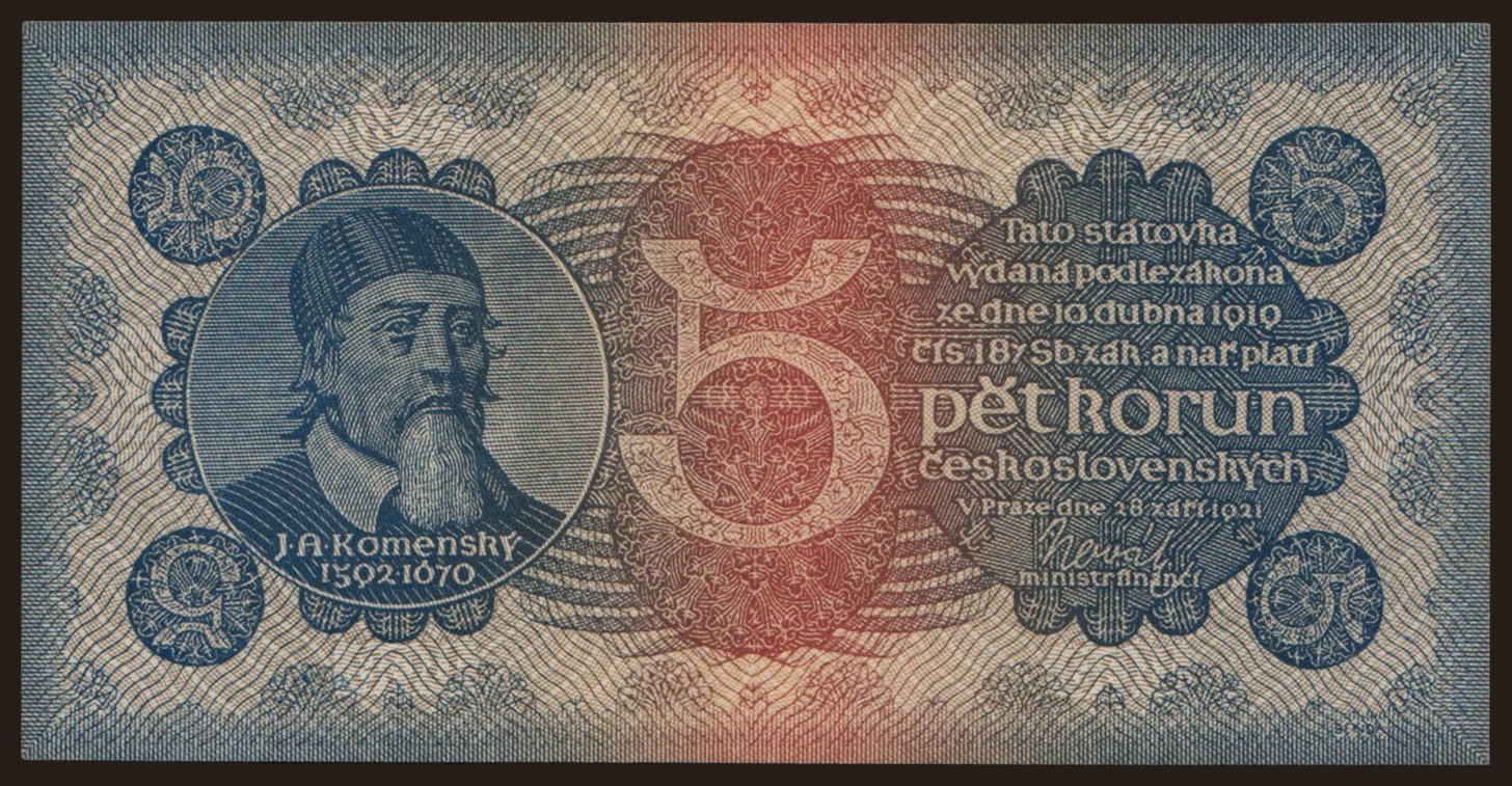 5 korun, 1921