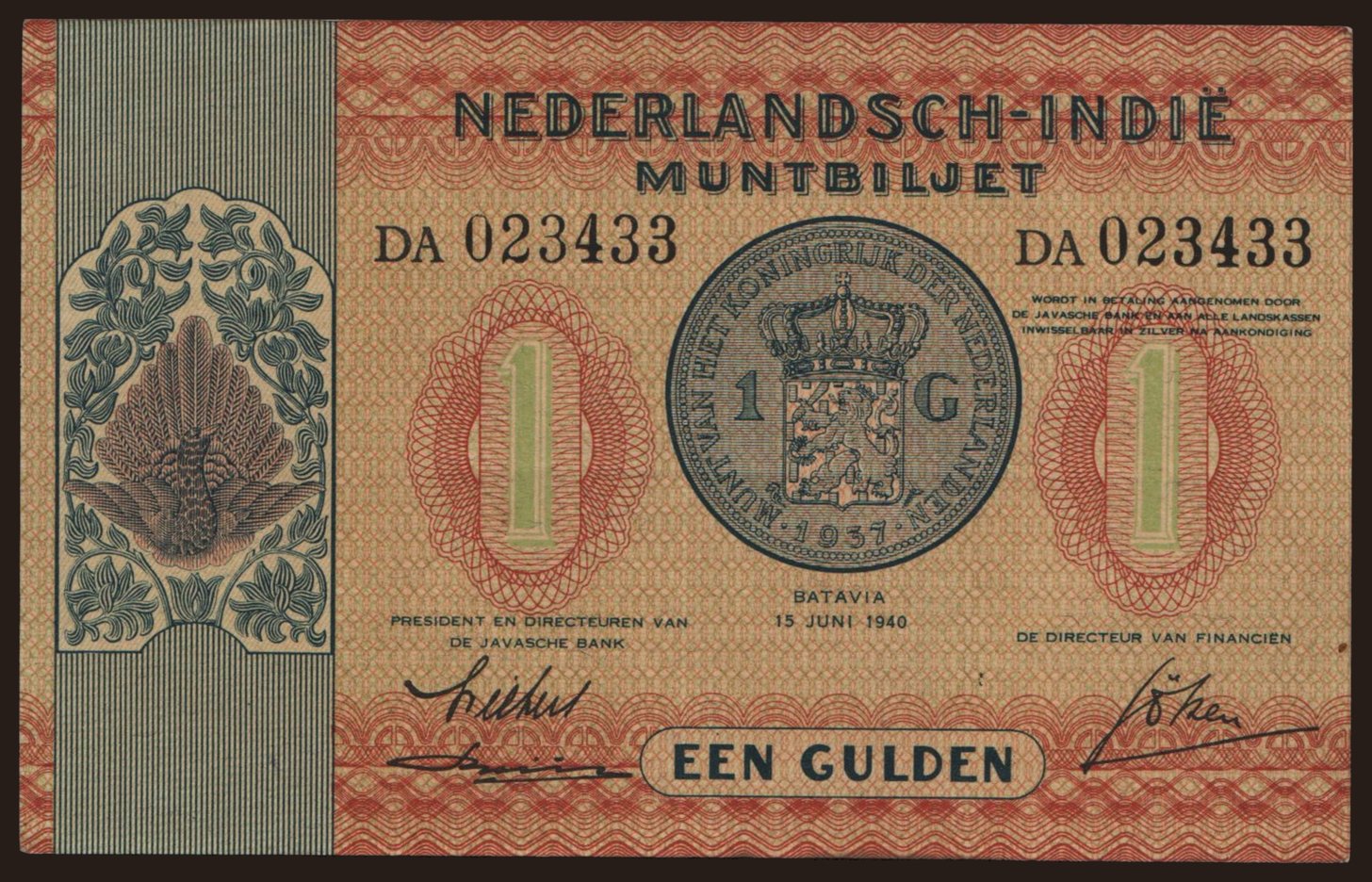 1 gulden, 1940