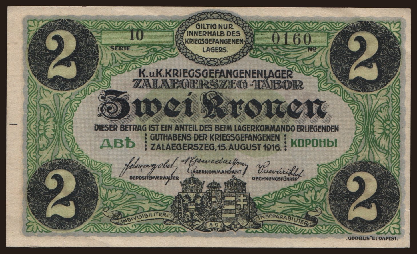 Zalaegerszeg, 2 Kronen, 1916