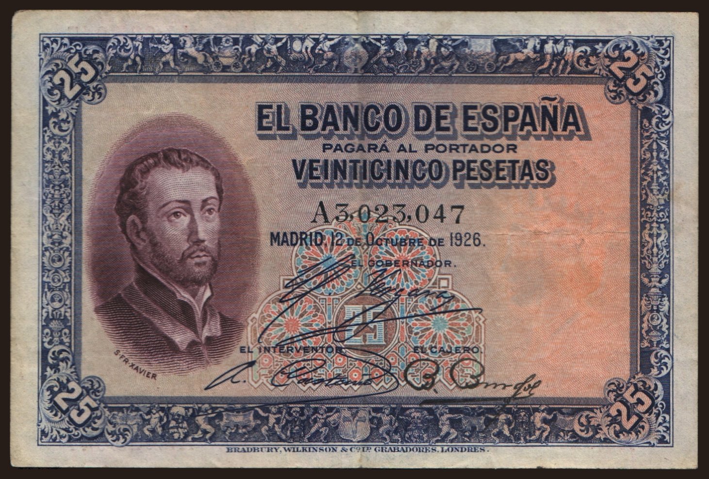 25 pesetas, 1926
