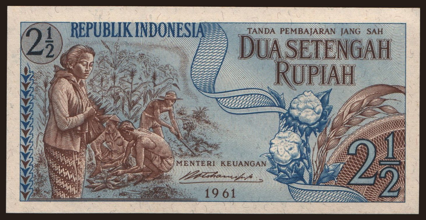 2 1/2 rupiah, 1961