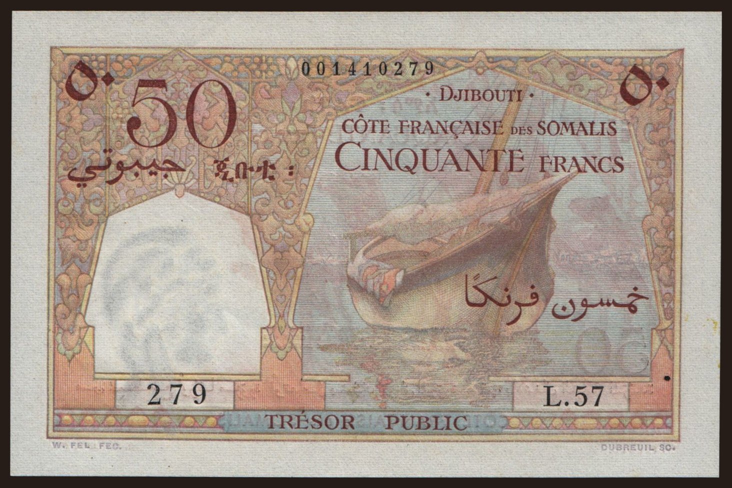 50 francs, 1952