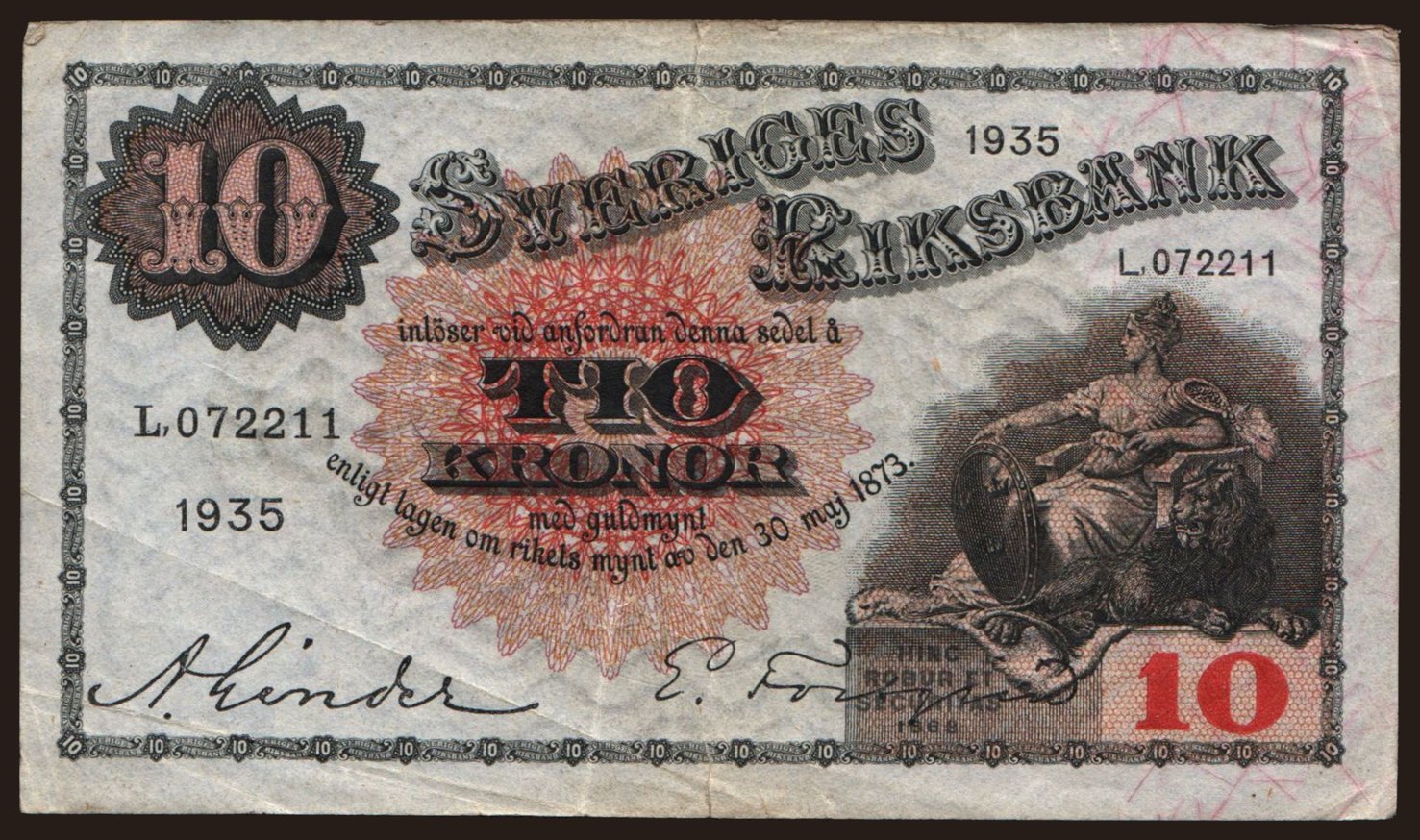 10 Kronor, 1935