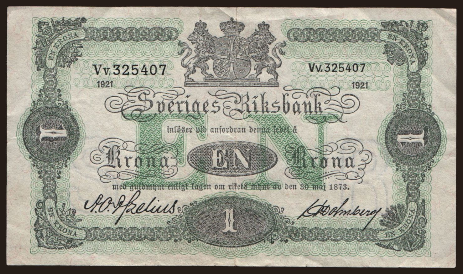 1 krona, 1921