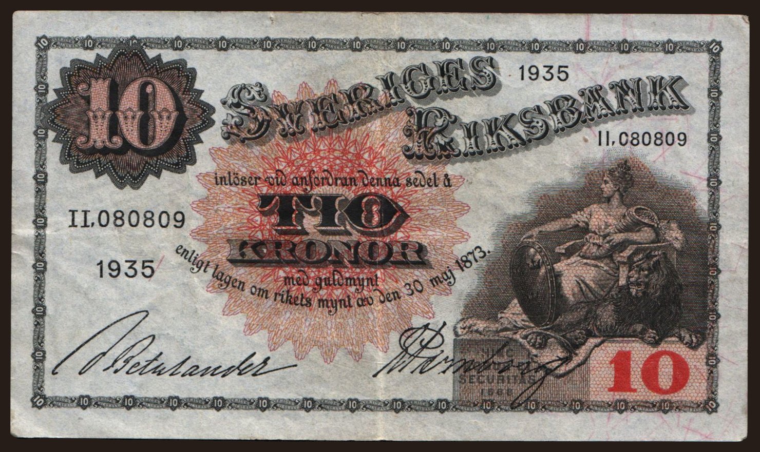 10 Kronor, 1935