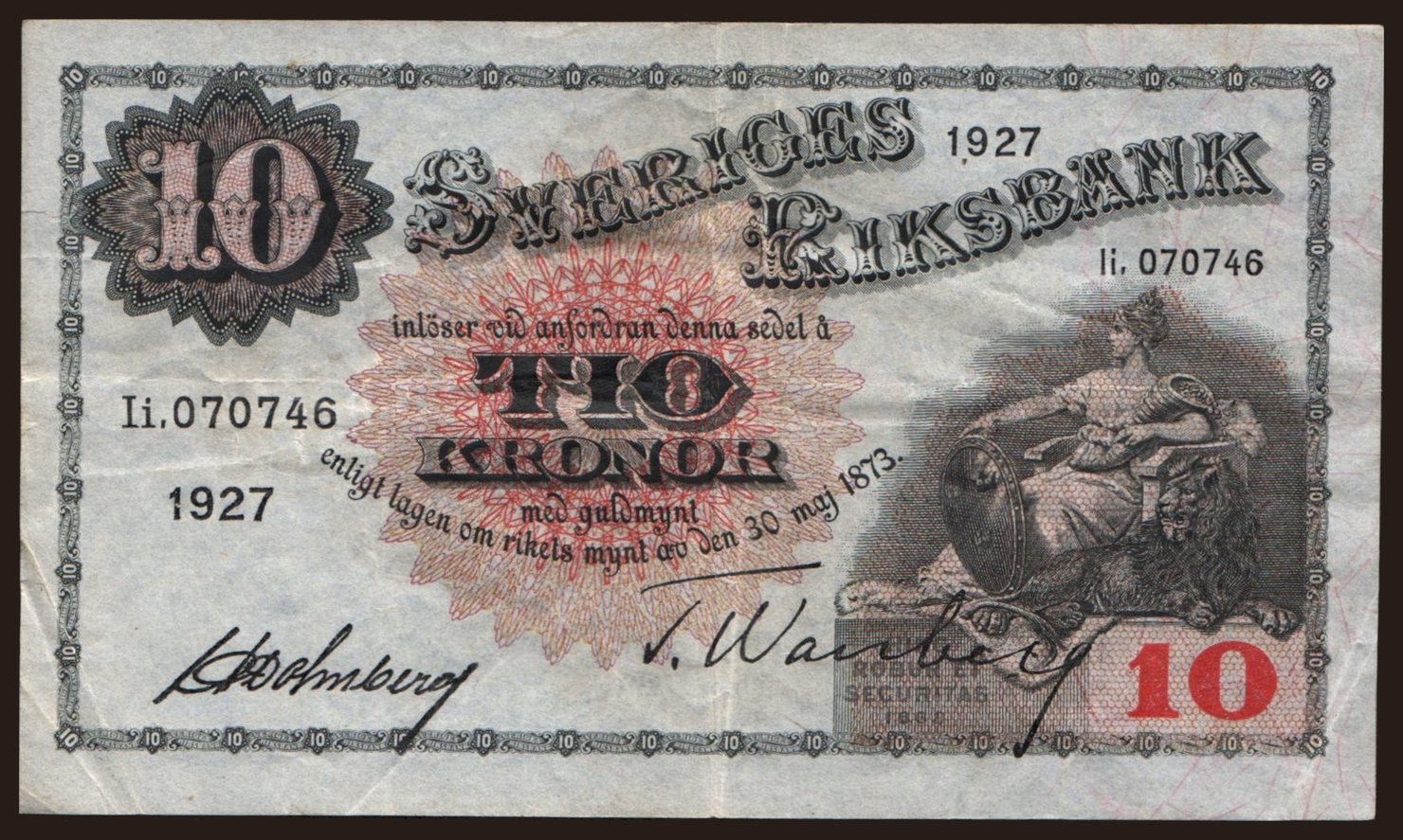 10 kronor, 1927