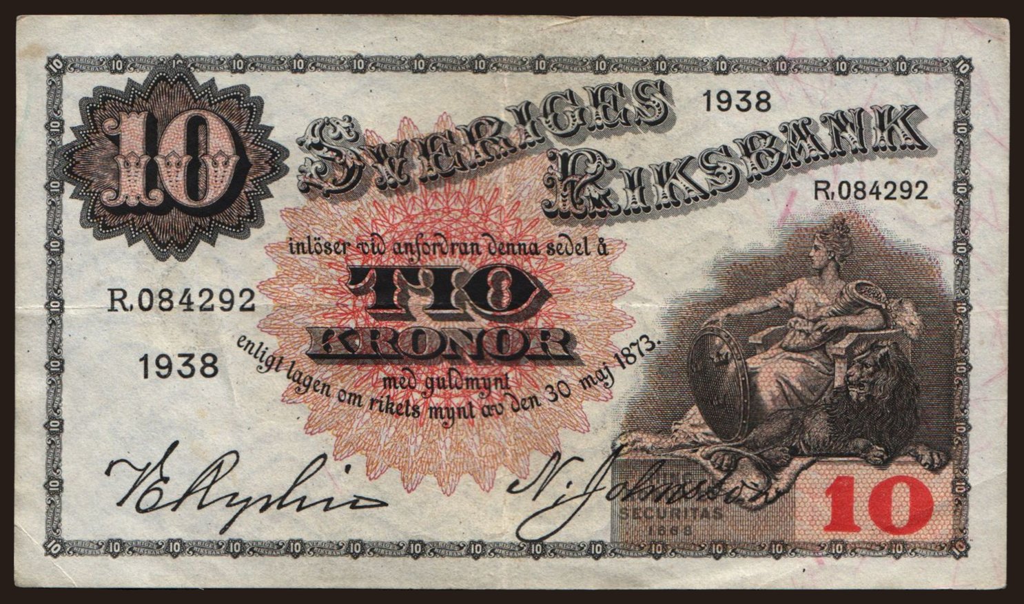 10 Kronor, 1938