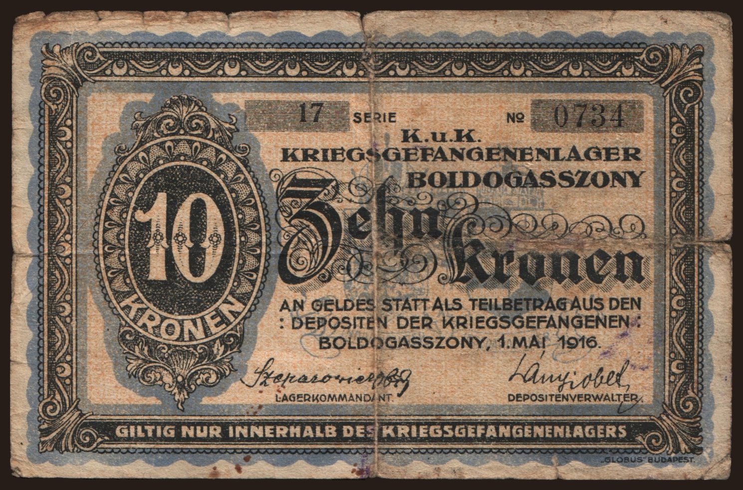 Boldogasszony, 10 Kronen, 1916
