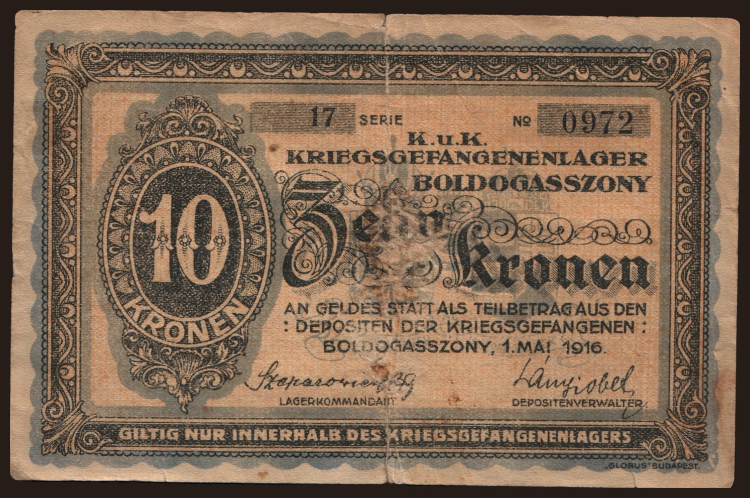 Boldogasszony, 10 Kronen, 1916