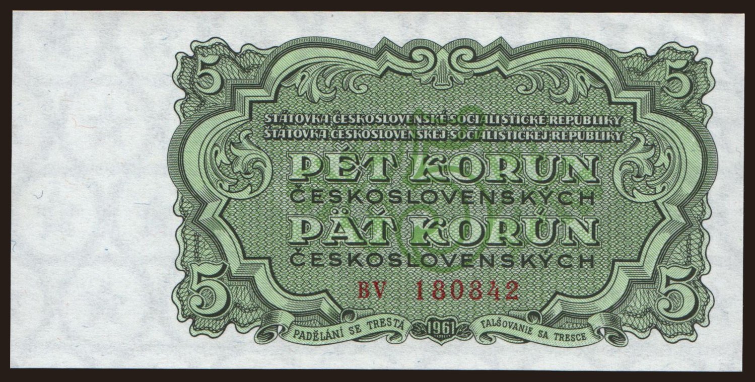 5 korun, 1961
