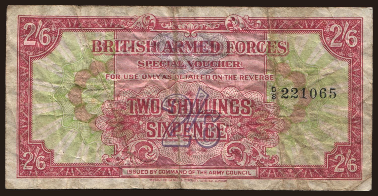 BAF, 2 shillings 6 pence, 1946