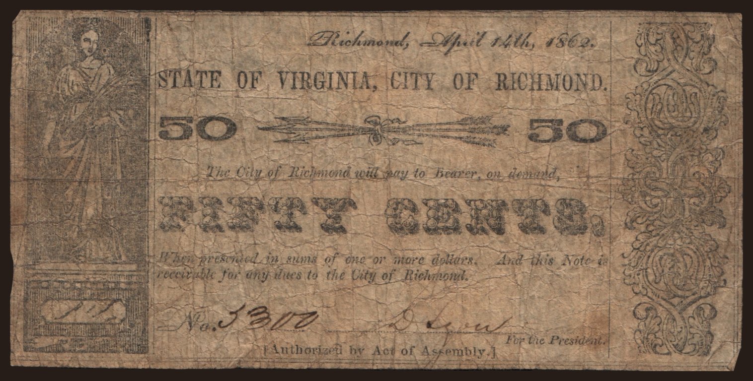 City of Richmond, 50 cents, 1862
