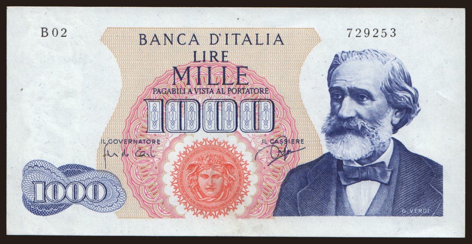 1000 lire, 1962