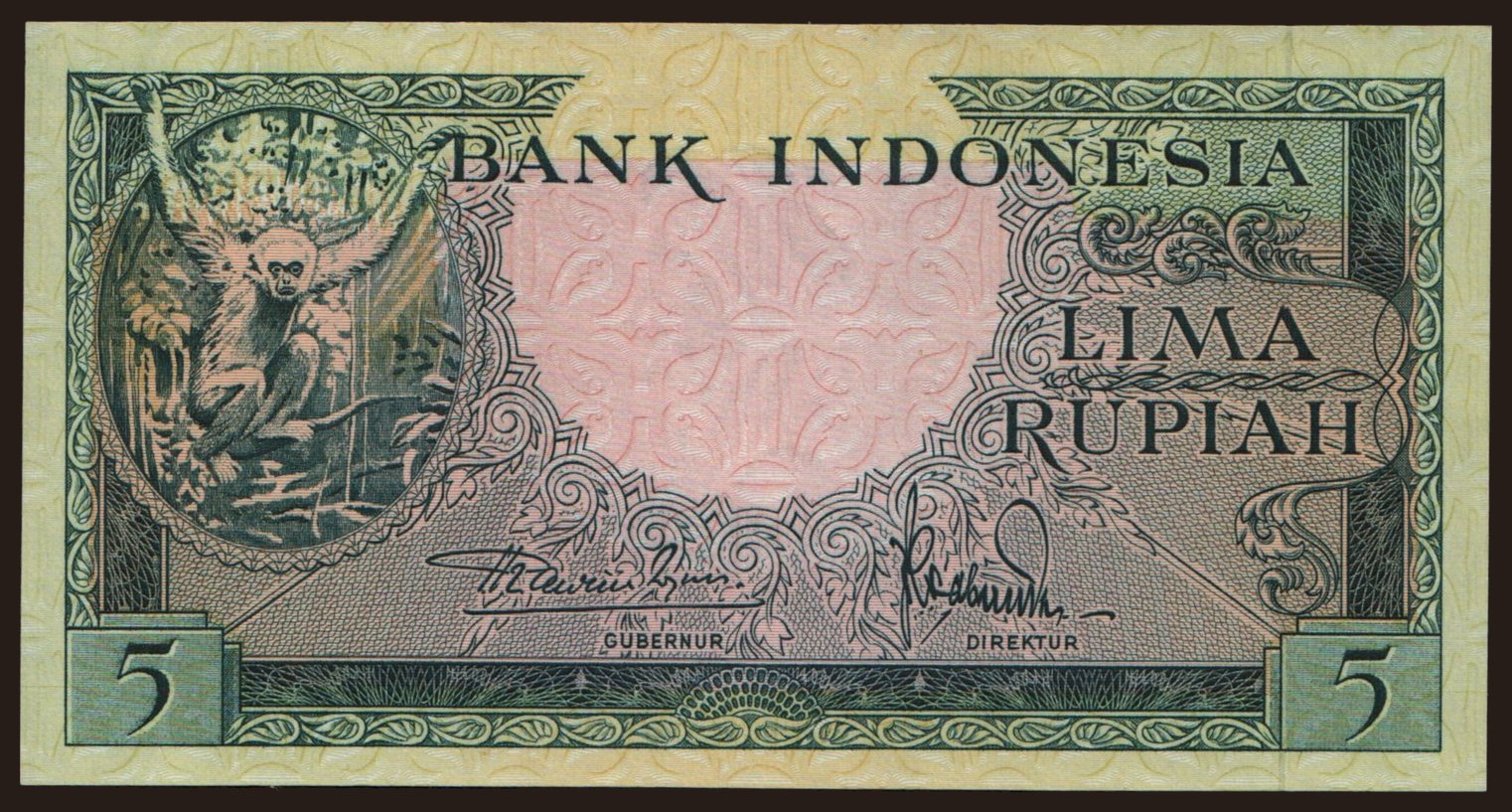 5 rupiah, 1957