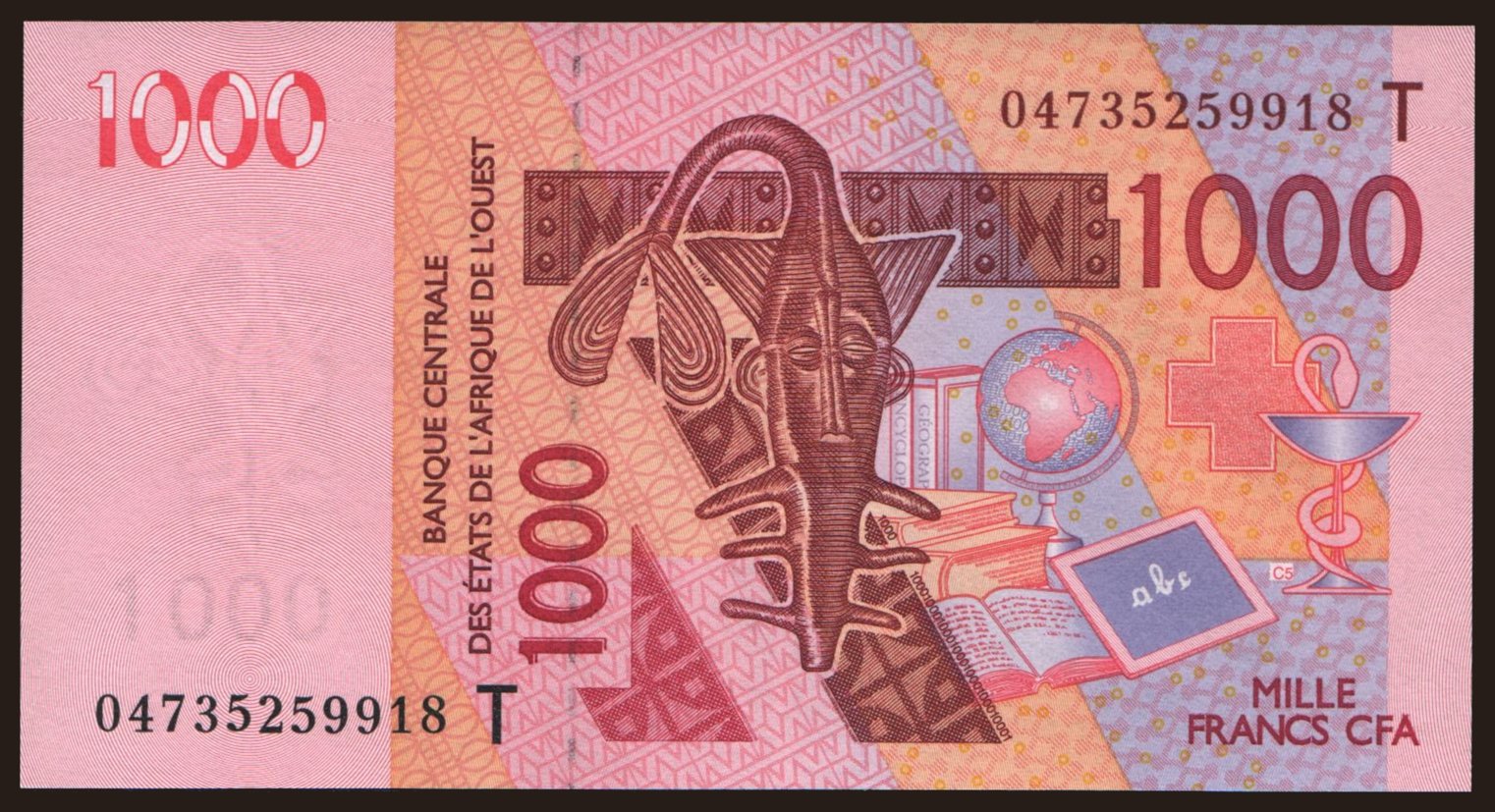 Togo, 1000 francs, 2004