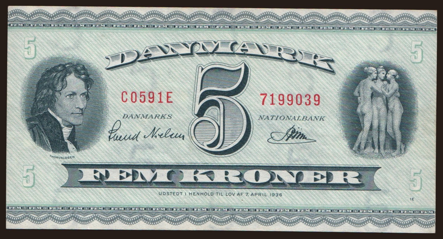 5 kroner, 1936 (1959)