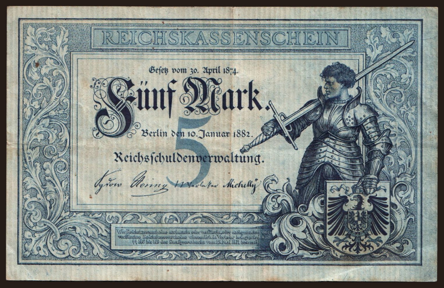 5 Mark, 1882