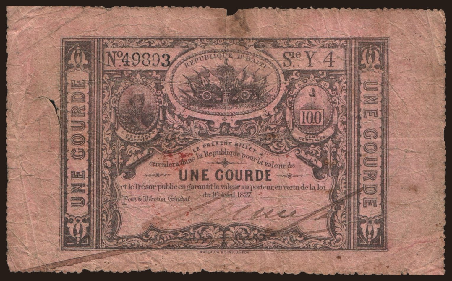 1 gourde, 1827