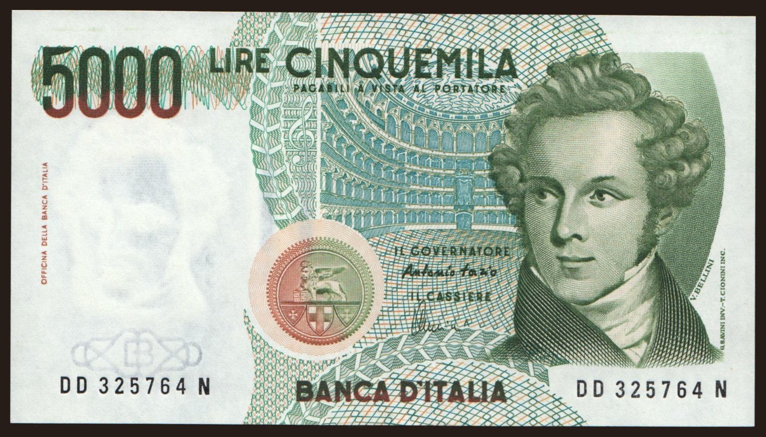 5000 lire, 1996
