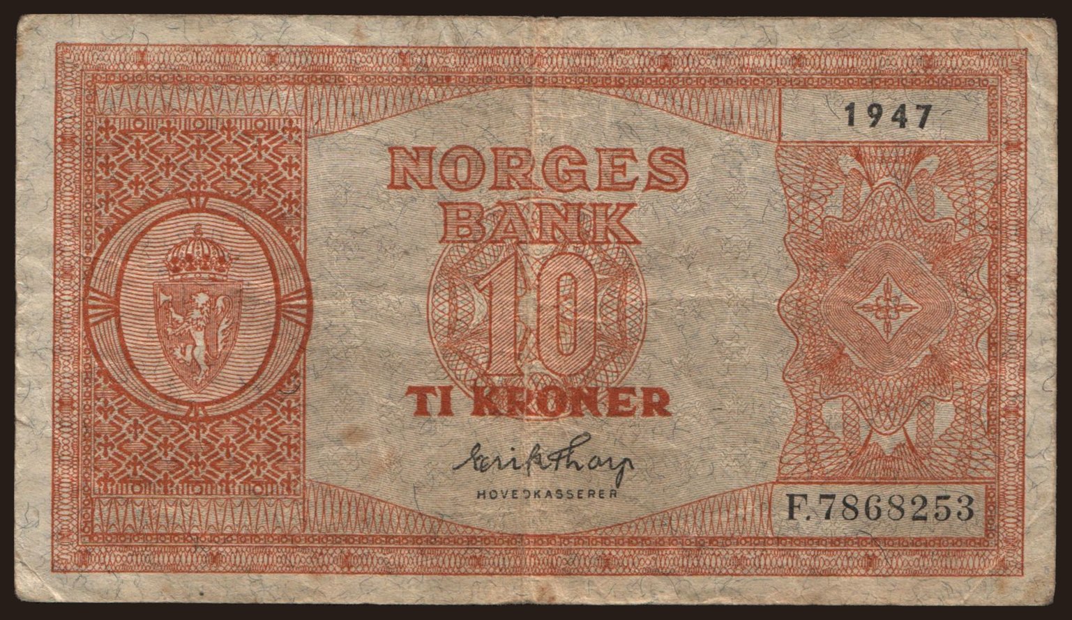 10 kroner, 1947