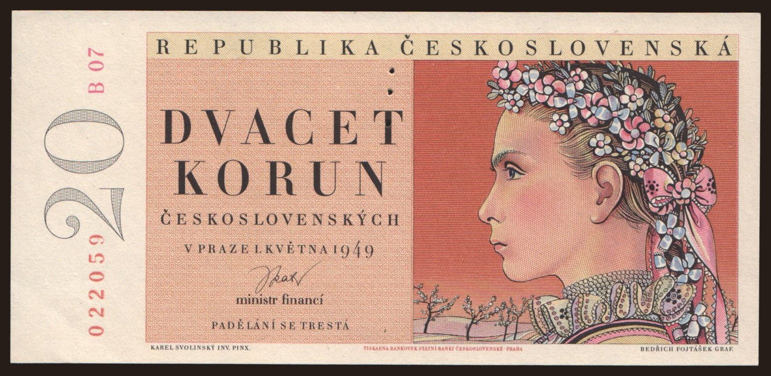 20 korun, 1949