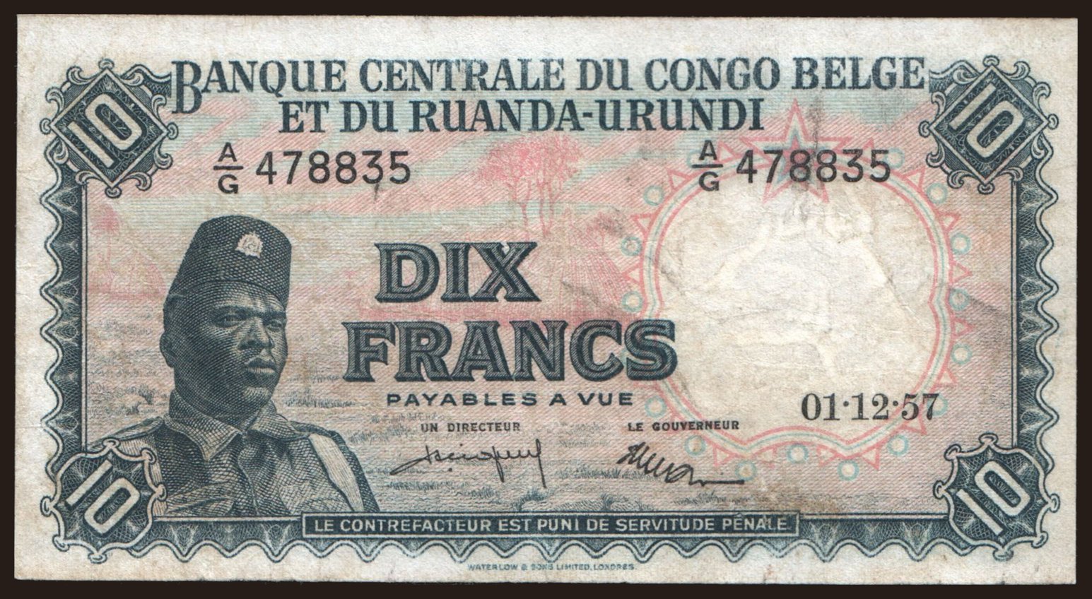 10 francs, 1957
