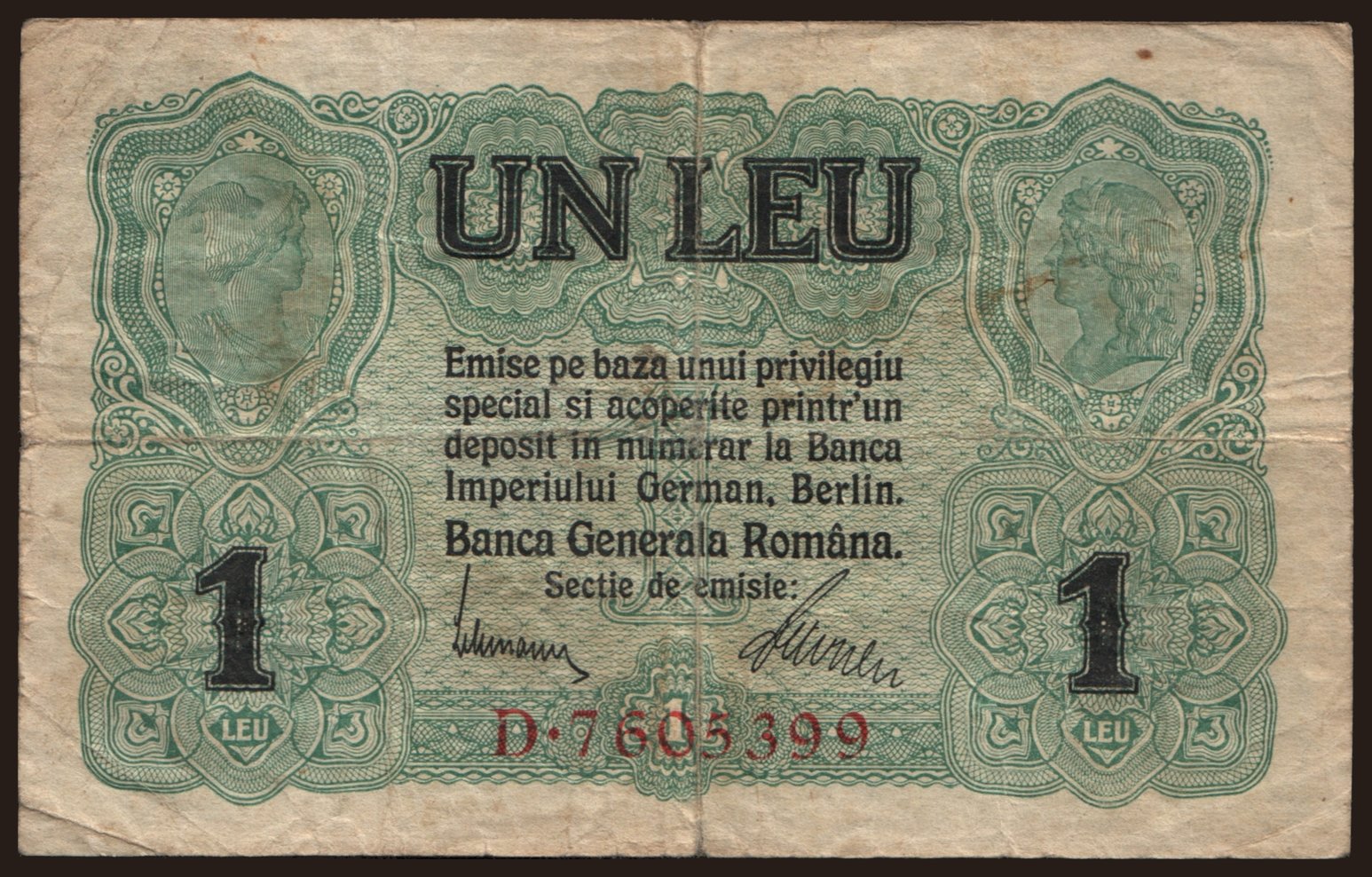 1 leu, 1917
