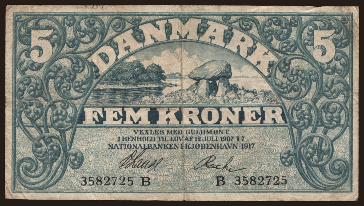 5 kroner, 1917