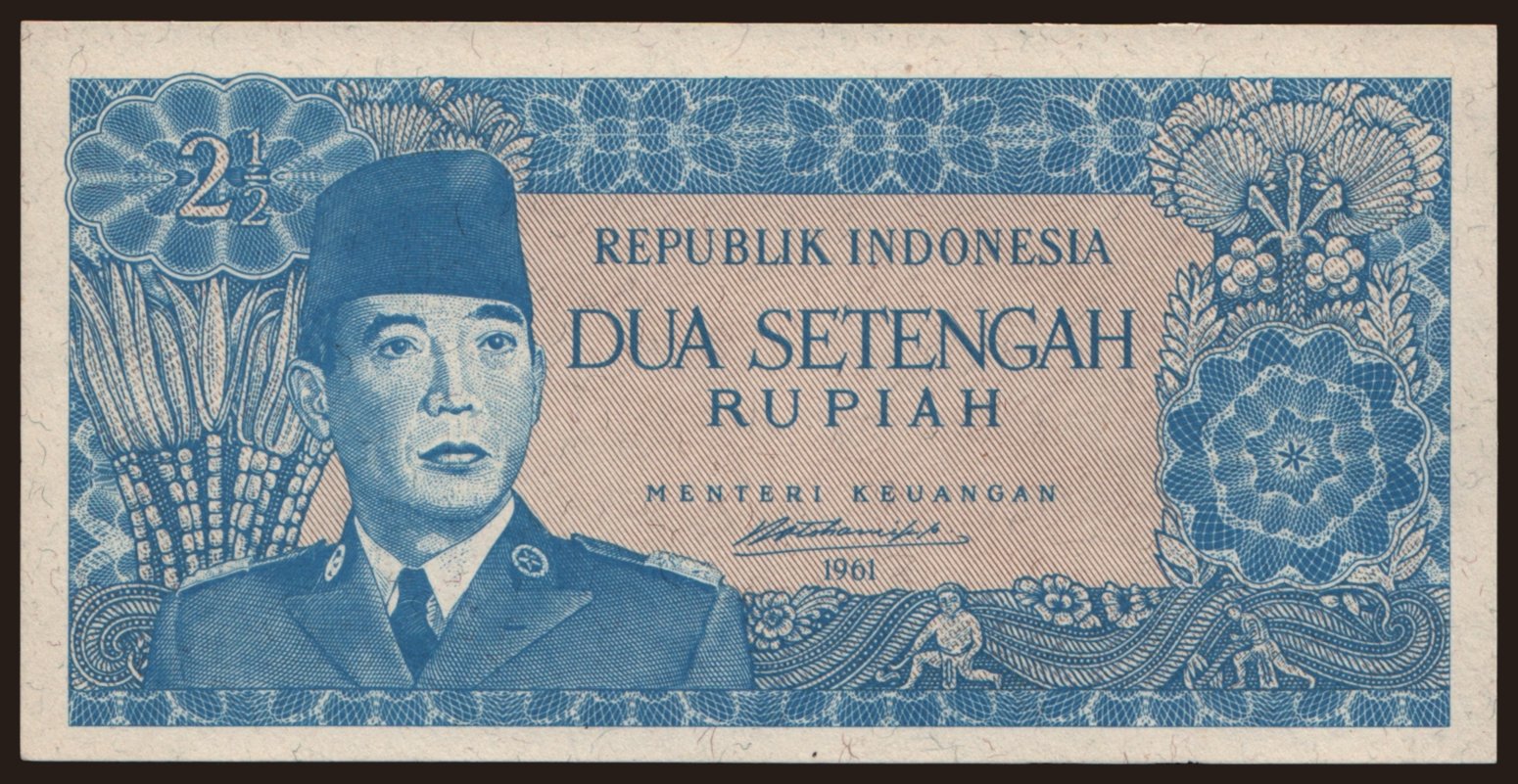 2 1/2 rupiah, 1961