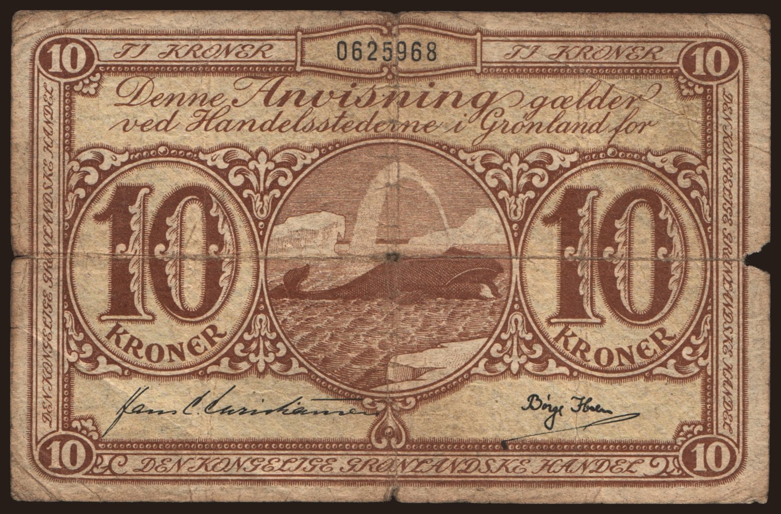 10 kroner, 1953