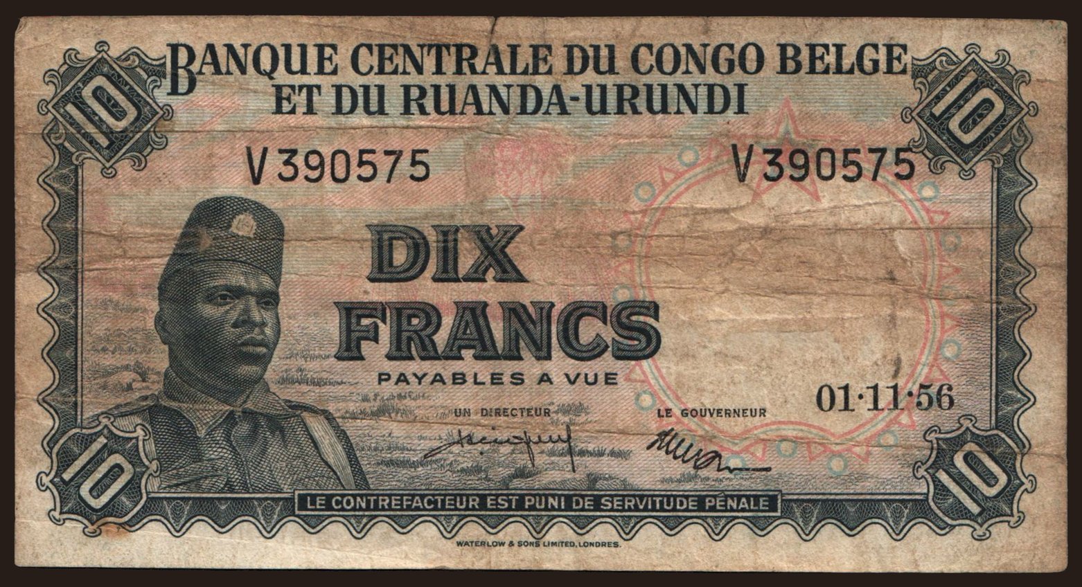 10 francs, 1956