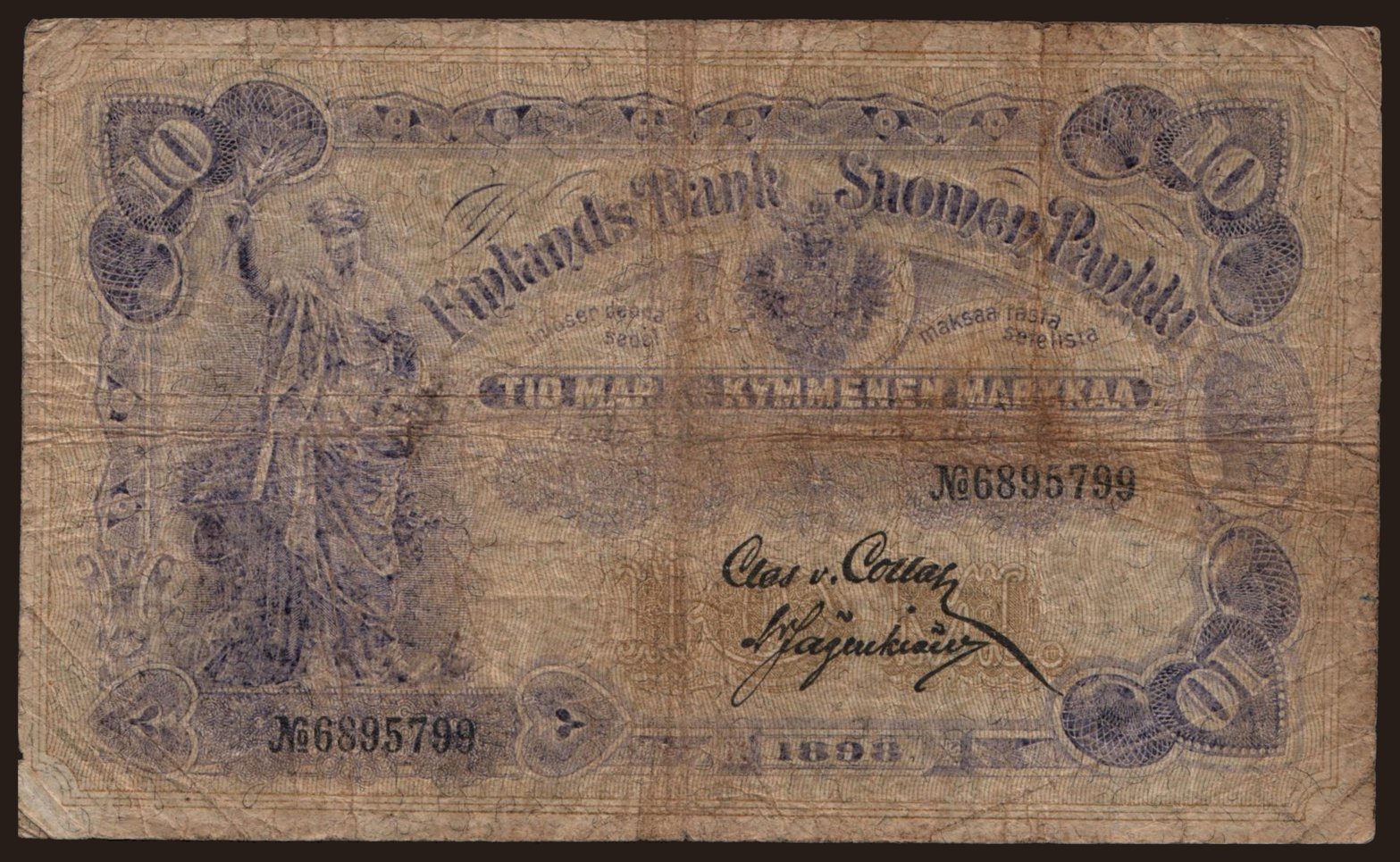 10 markkaa, 1898