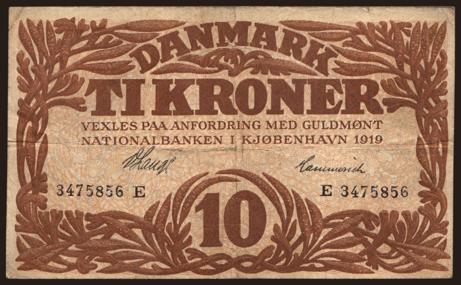10 kroner, 1919