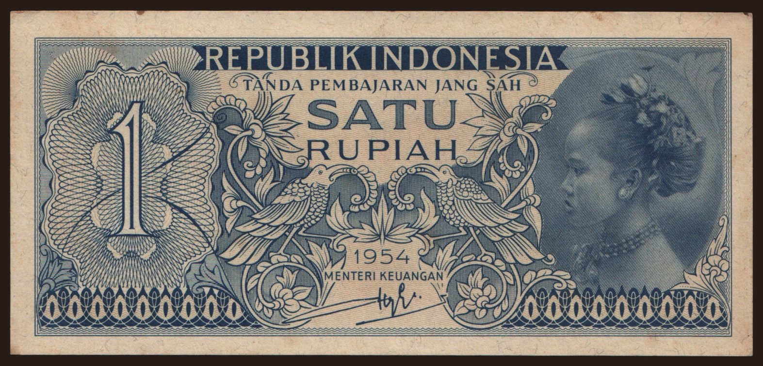 1 rupiah, 1954