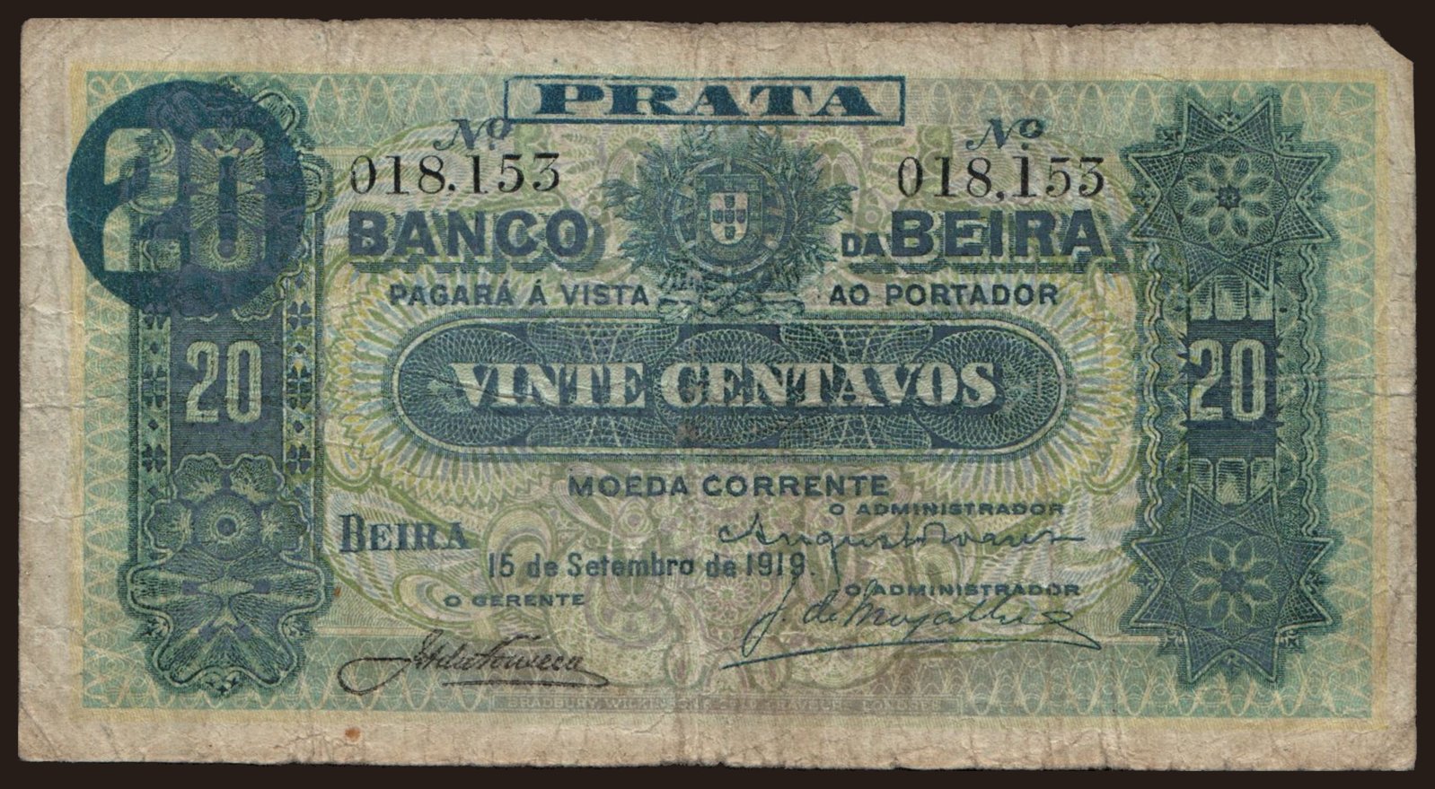 20 centavos, 1919