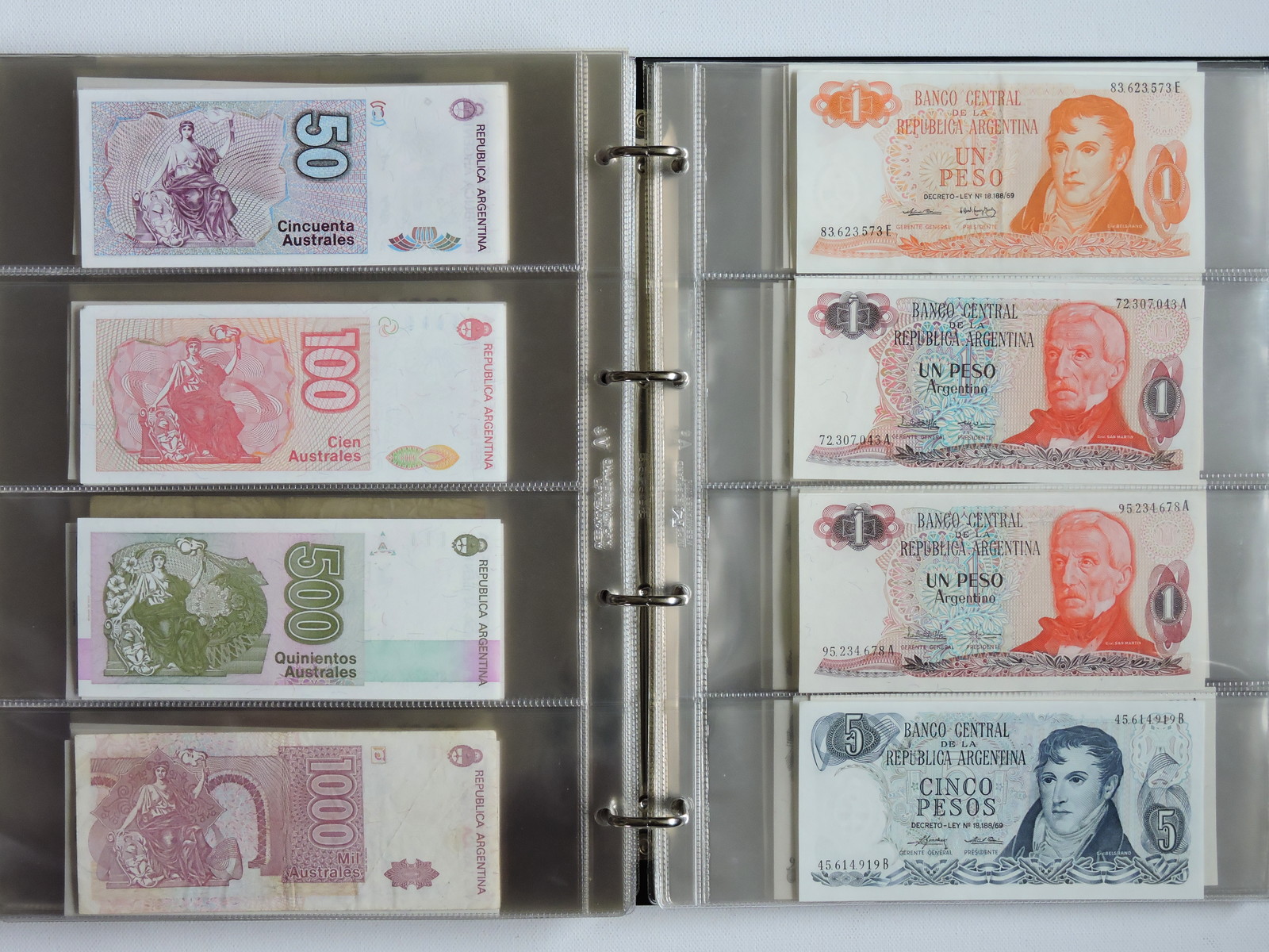 Banknotes, Brazil and Argentina
, page:33, item:1