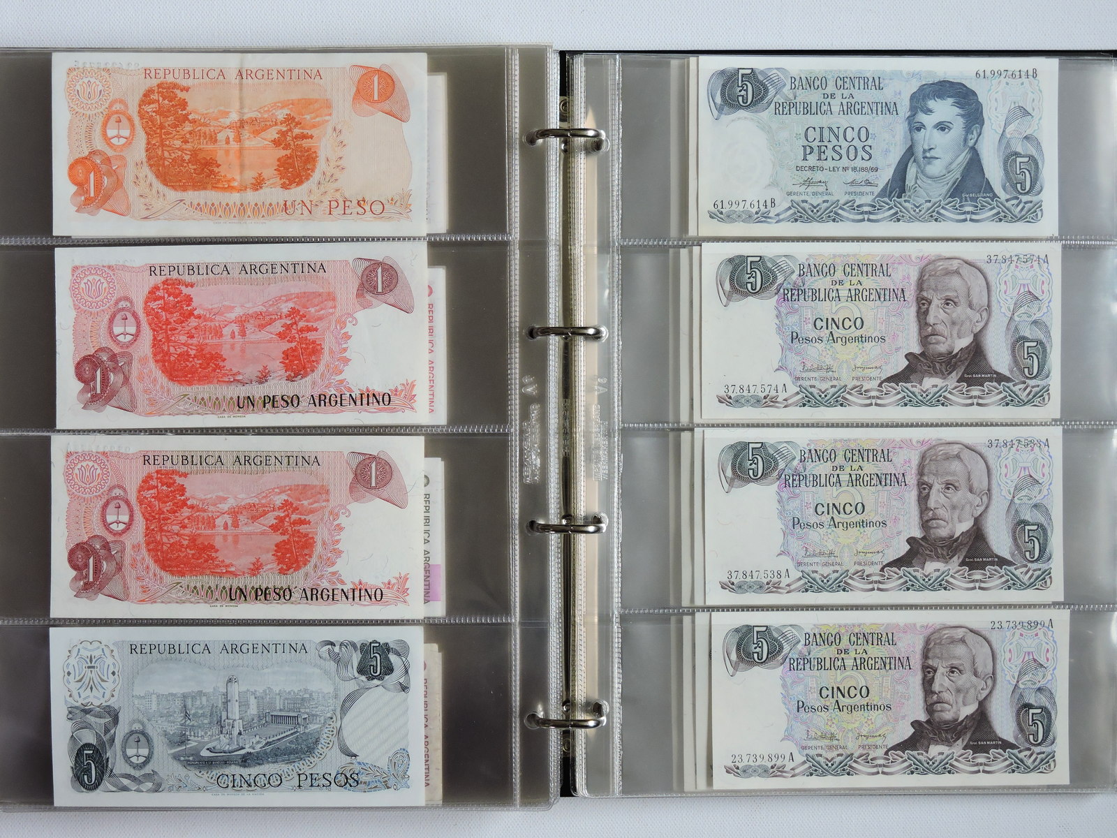 Banknotes, Brazil and Argentina
, page:34, item:1