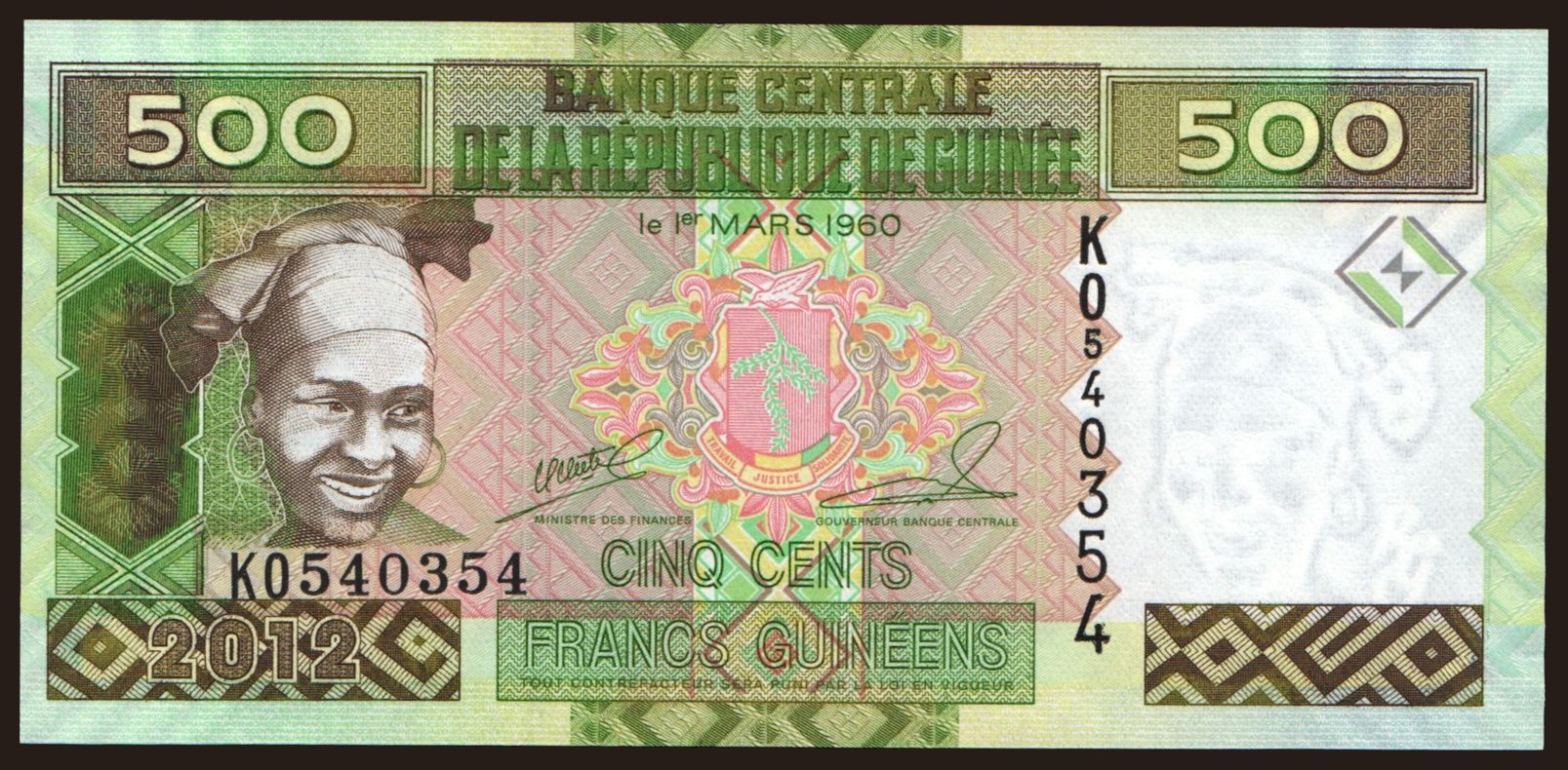 500 francs, 2012